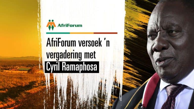 AfriForum versoek ‘n vergadering met Pres. Cyril Ramaphosa