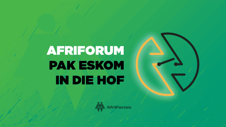 AfriForum pak Eskom in die hof aan