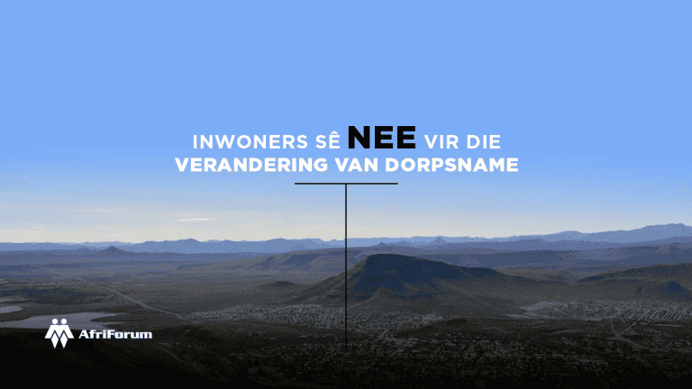 Inwoners sê nee vir die verandering van dorpsname