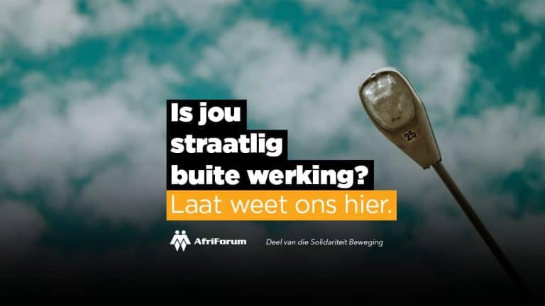 Is jou straatlig buite werking?