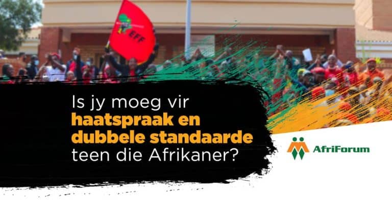 IS JY MOEG VIR HAATSPRAAK EN DUBBELE STANDAARDE TEEN DIE AFRIKANER?