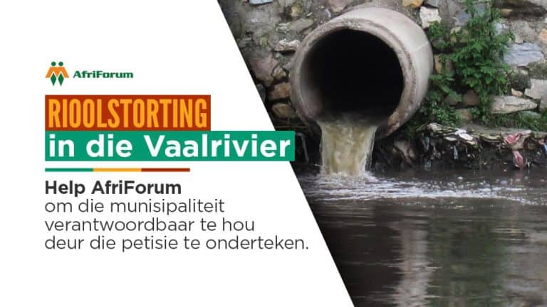 Rioolstorting in die Vaalrivier