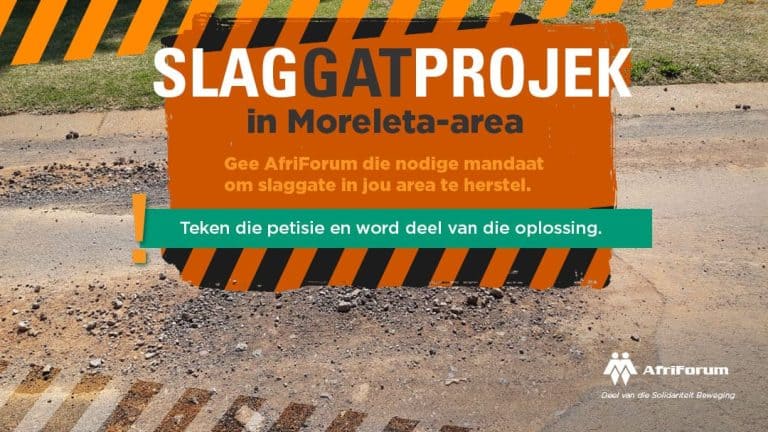 Slaggatprojek in Moreleta-area