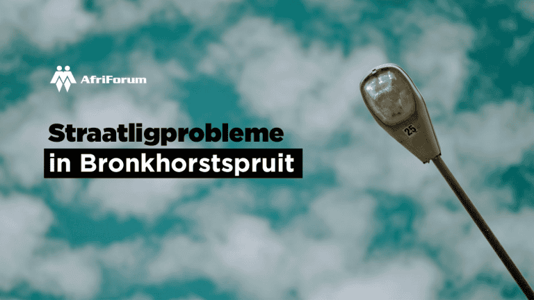 Straatligprobleme in Bronkhorstspruit