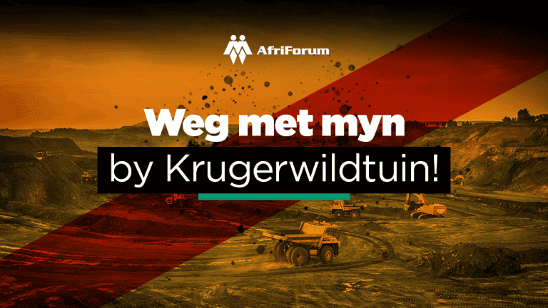 Weg met myn by Krugerwildtuin!